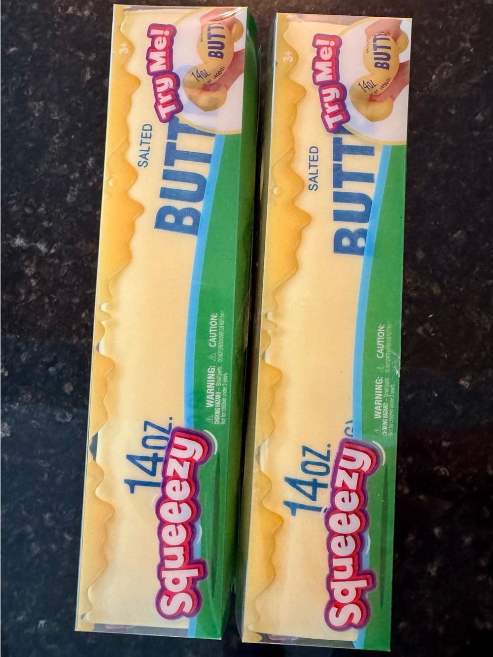 Sunny Days Jumbo Squeezezy Salted Butter Sticks - Yellow & Green Packaging-